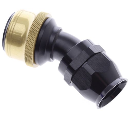 Kuva: 30° PTFE Quick Connect Hose Ends -Black/Gold - AN16