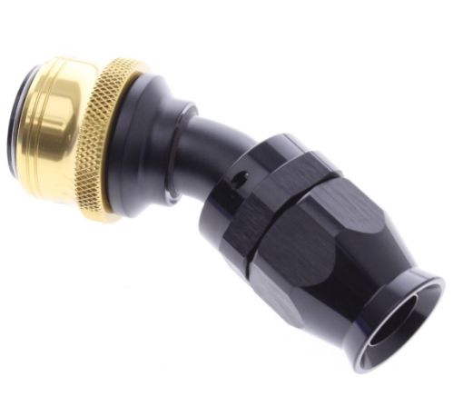 Kuva: 30° PTFE Quick Connect Hose Ends -Black/Gold - AN12