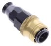Kuva: Straight PTFE Quick Connect Hose Ends -Black/Gold - AN4