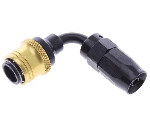 Kuva: 90° Quick Connect Hose Ends -Black/Gold - AN4