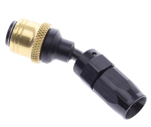 Kuva: 30° Quick Connect Hose Ends -Black/Gold - AN4