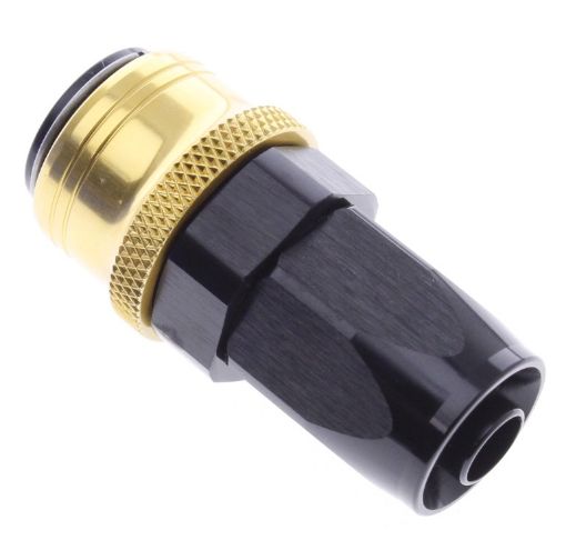 Kuva: Straight Quick Connect Hose Ends -Black/Gold - AN8
