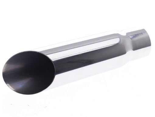 Kuva: 2,5" / 63,5 mm inlet - 3,0" / 76,2 mm outlet - Kiillotettu SS304 ruostumaton teräs pakoputken pää