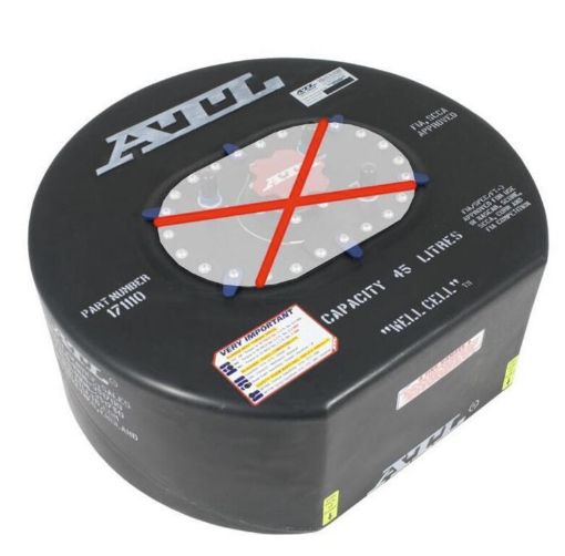 Kuva: ATL Racing Fuel Cell 30L – Ø550 x 160 mm – Ilman ylälevyä – FIA FT3-1999